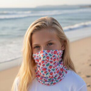 Turtle Fur Tube Bug Off Multi-Functional Neck Gaiter- Strawberry Print